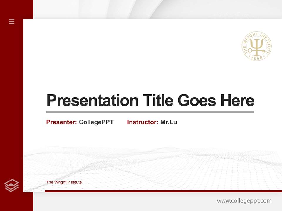 The Wright Institute Thesis Proposal/Graduation Defense PPT Template4:3 ratio PPT effect preview image5