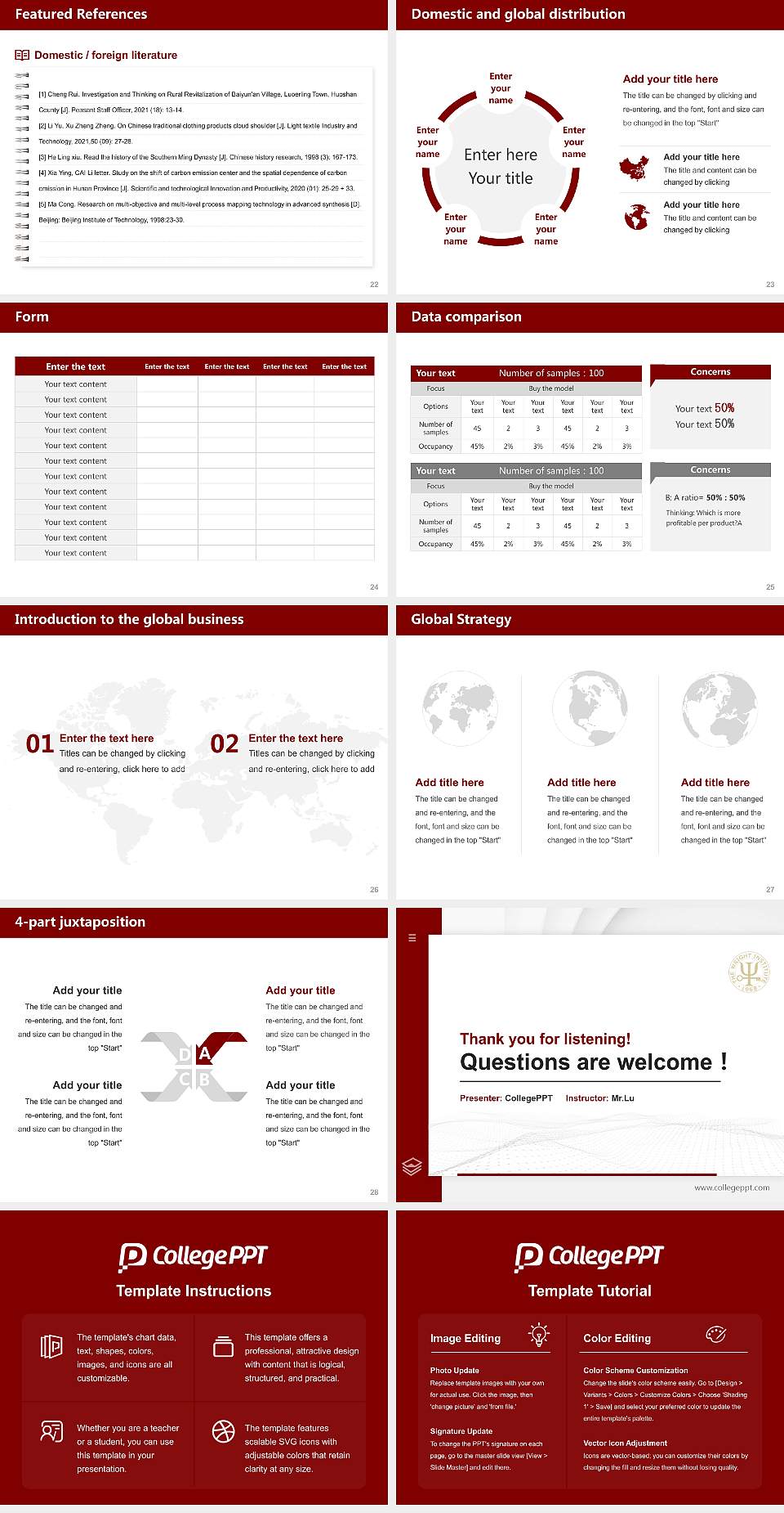 The Wright Institute Thesis Proposal/Graduation Defense PPT Template4:3 ratio PPT effect preview image4