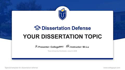 Touro University Worldwide Graduation Thesis Defense PPT Template