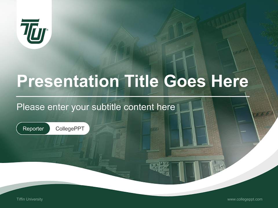 Tiffin University Lecture Sharing and Networking Event PPT Template4:3 ratio PPT effect preview image4