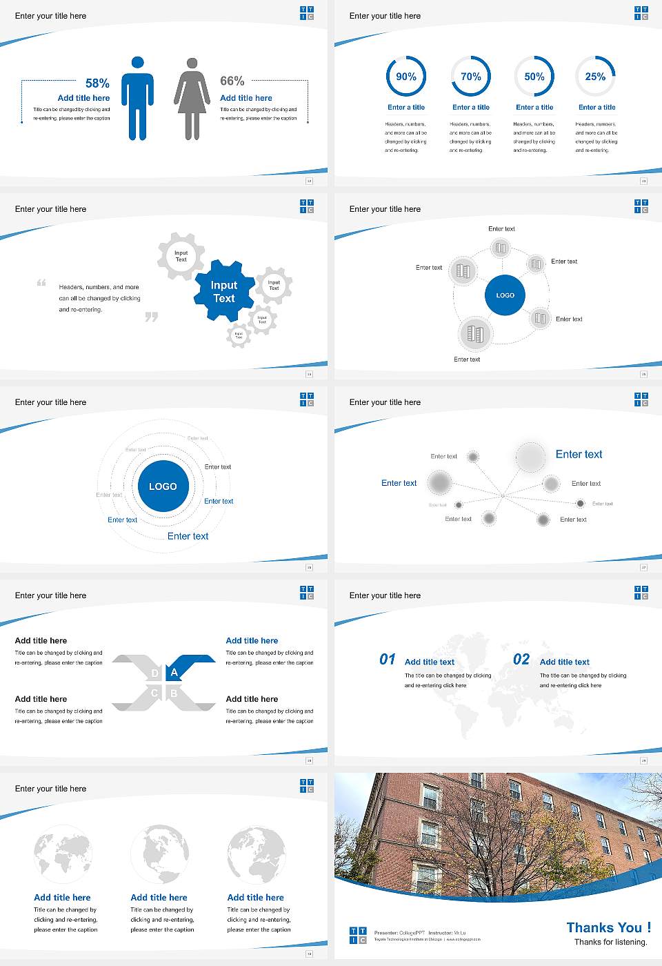 Toyota Technological Institute at Chicago Course/Courseware Creation PPT Template16:9 ratio PPT effect preview image4