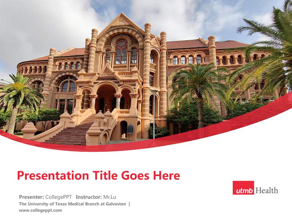 The University of Texas Medical Branch at Galveston Course/Courseware Creation PPT Template4:3 ratio PPT effect preview image5