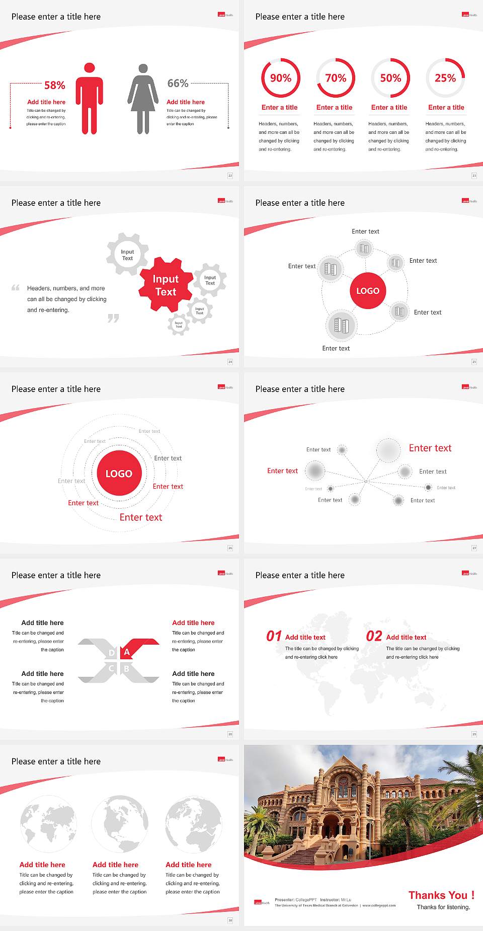 The University of Texas Medical Branch at Galveston Course/Courseware Creation PPT Template4:3 ratio PPT effect preview image4