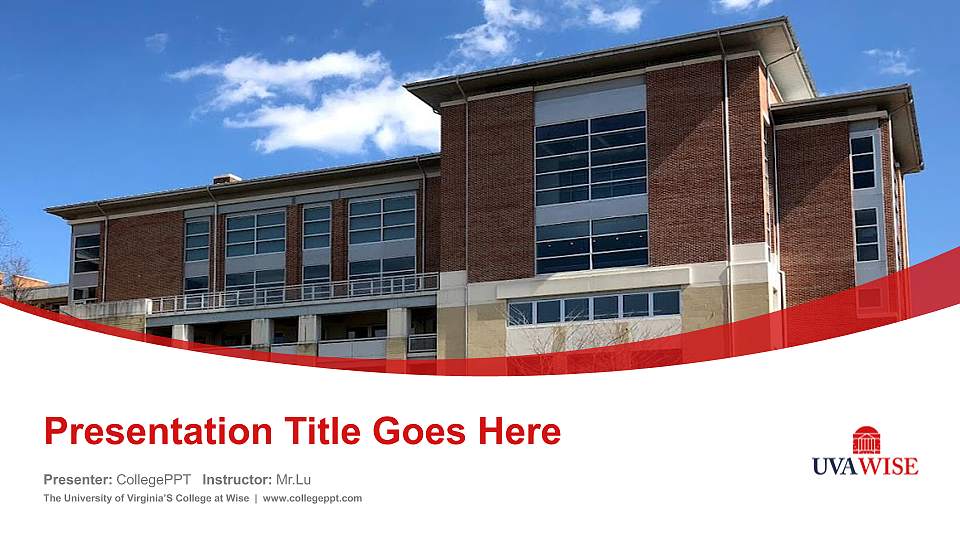 The University of Virginia’S College at Wise Course/Courseware Creation PPT Template16:9 ratio PPT effect preview image