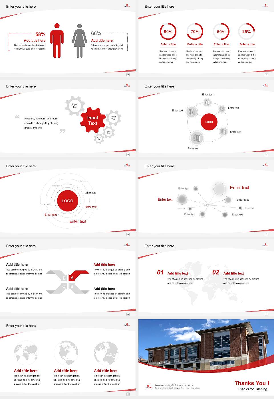 The University of Virginia’S College at Wise Course/Courseware Creation PPT Template16:9 ratio PPT effect preview image4