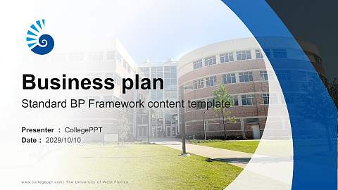 The University of West Florida Competition/Entrepreneurship Contest PPT Template