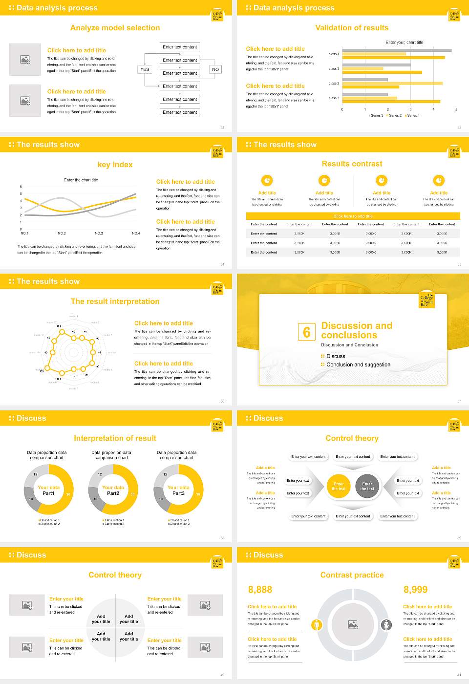 The College of Saint Rose Graduation Thesis Defense PPT Template16:9 ratio PPT effect preview image5