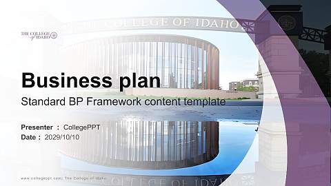 The College of Idaho Competition/Entrepreneurship Contest PPT Template