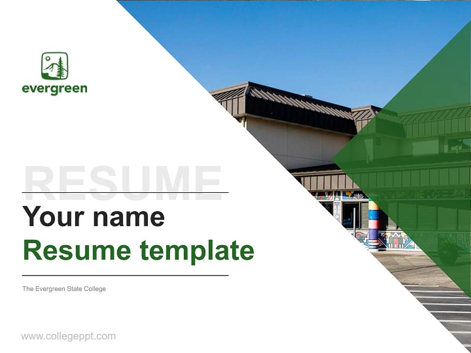 The Evergreen State College Resume PPT Template4:3 ratio PPT effect preview image5