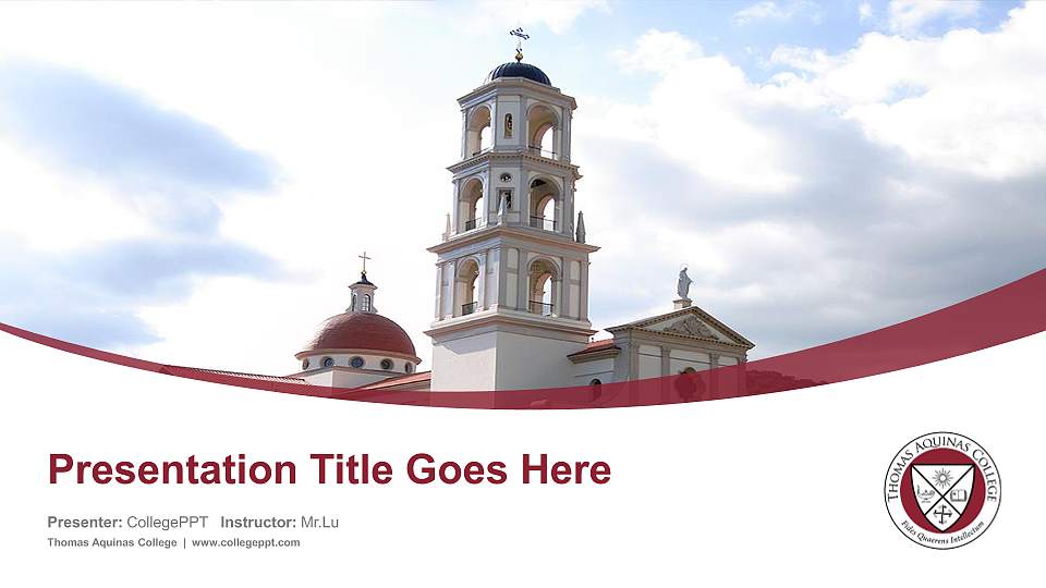 Thomas Aquinas College Course/Courseware Creation PPT Template16:9 ratio PPT effect preview image