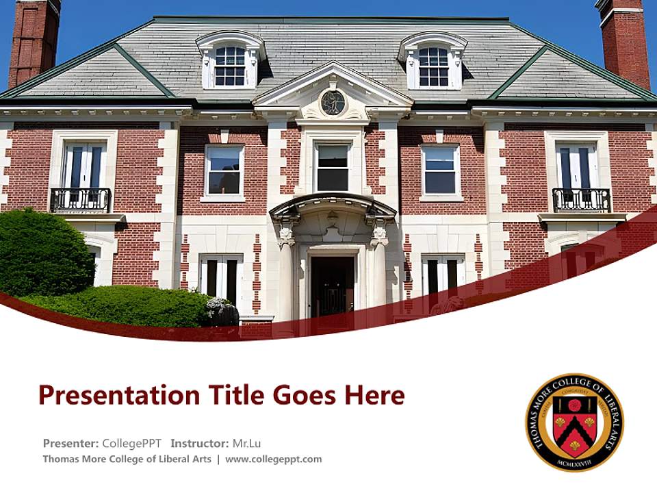 Thomas More College of Liberal Arts Course/Courseware Creation PPT Template4:3 ratio PPT effect preview image5