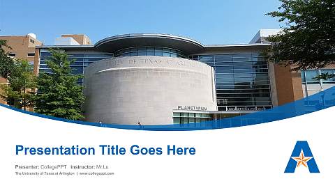 The University of Texas at Arlington Course/Courseware Creation PPT Template