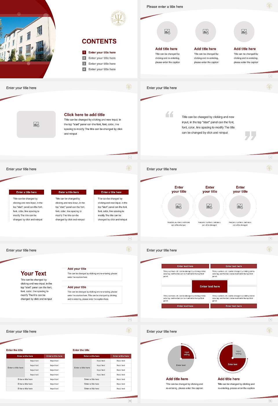 The Wright Institute Course/Courseware Creation PPT Template16:9 ratio PPT effect preview image2