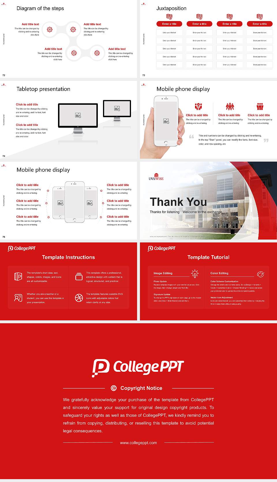 The University of Virginia’S College at Wise Competition/Entrepreneurship Contest PPT Template16:9 ratio PPT effect preview image9