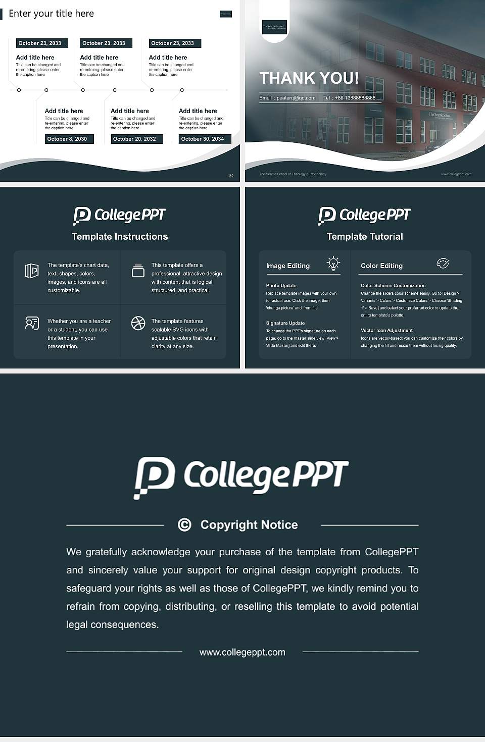 The Seattle School of Theology & Psychology Lecture Sharing and Networking Event PPT Template4:3 ratio PPT effect preview image4