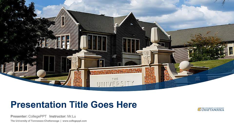 The University of Tennessee-Chattanooga Course/Courseware Creation PPT Template16:9 ratio PPT effect preview image