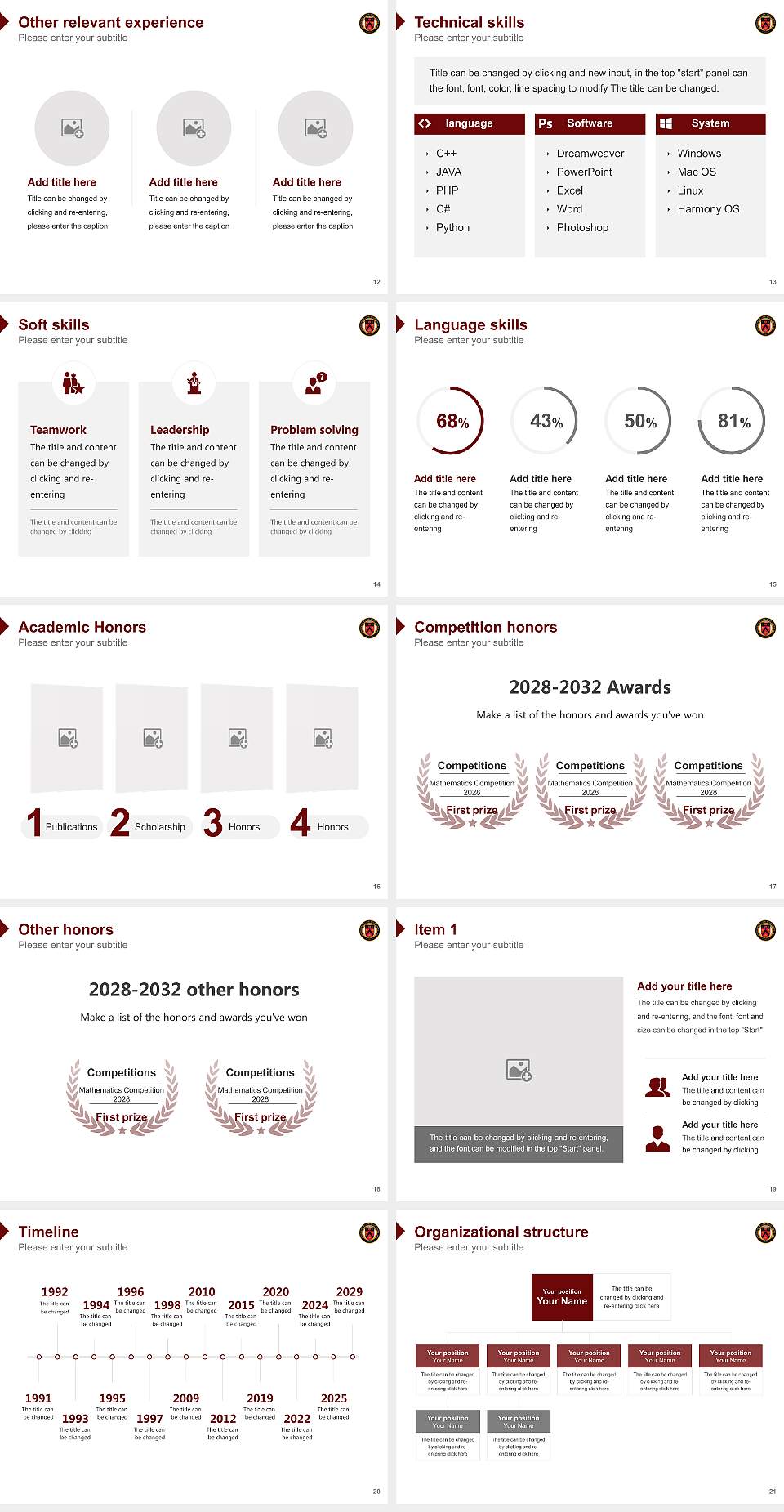 Thomas More College of Liberal Arts Resume PPT Template4:3 ratio PPT effect preview image3
