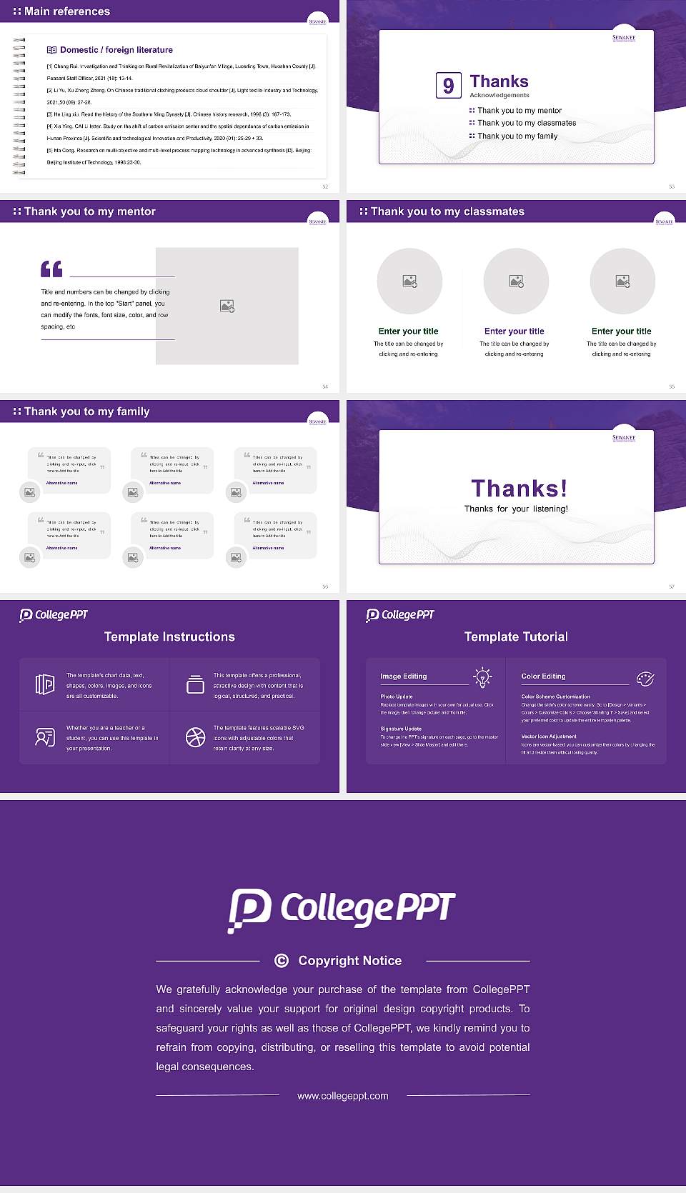 The University of the South Graduation Thesis Defense PPT Template16:9 ratio PPT effect preview image7