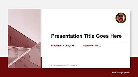 Thomas More College of Liberal Arts General Purpose PPT Template