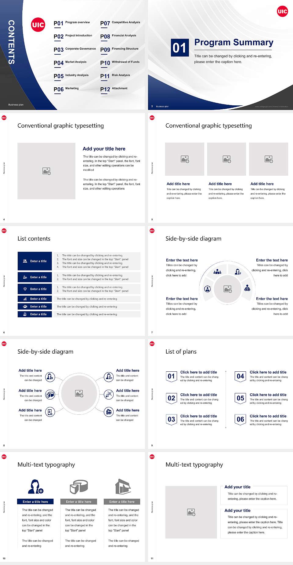 University of Illinois Chicago School of Law Competition/Entrepreneurship Contest PPT Template4:3 ratio PPT effect preview image2