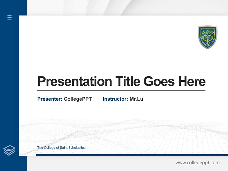 The College of Saint Scholastica Thesis Proposal/Graduation Defense PPT Template4:3 ratio PPT effect preview image5
