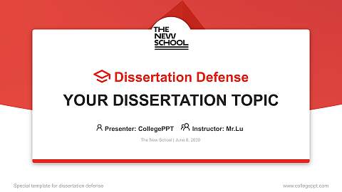 The New School Graduation Thesis Defense PPT Template