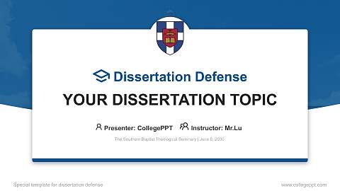 The Southern Baptist Theological Seminary Graduation Thesis Defense PPT Template