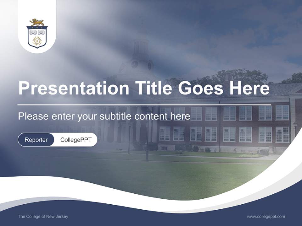 The College of New Jersey Lecture Sharing and Networking Event PPT Template4:3 ratio PPT effect preview image4