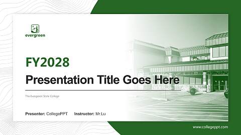 The Evergreen State College Academic Presentation/Research Findings Report PPT Template