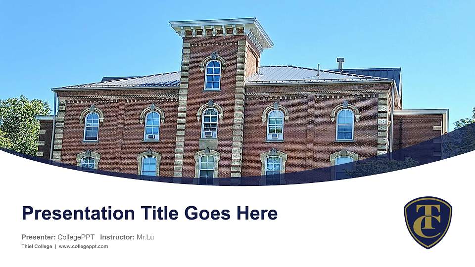Thiel College Course/Courseware Creation PPT Template16:9 ratio PPT effect preview image