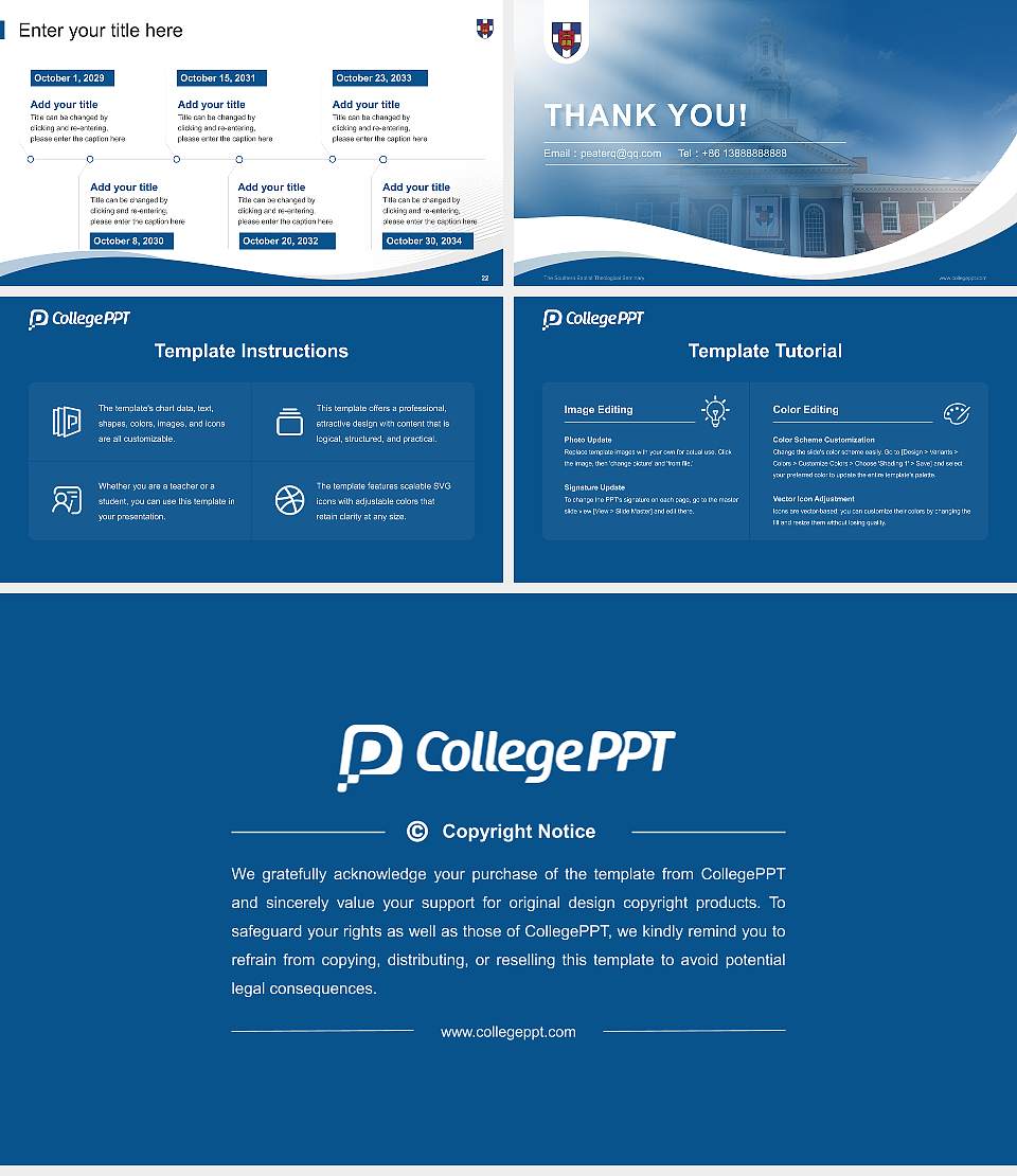 The Southern Baptist Theological Seminary Lecture Sharing and Networking Event PPT Template16:9 ratio PPT effect preview image4