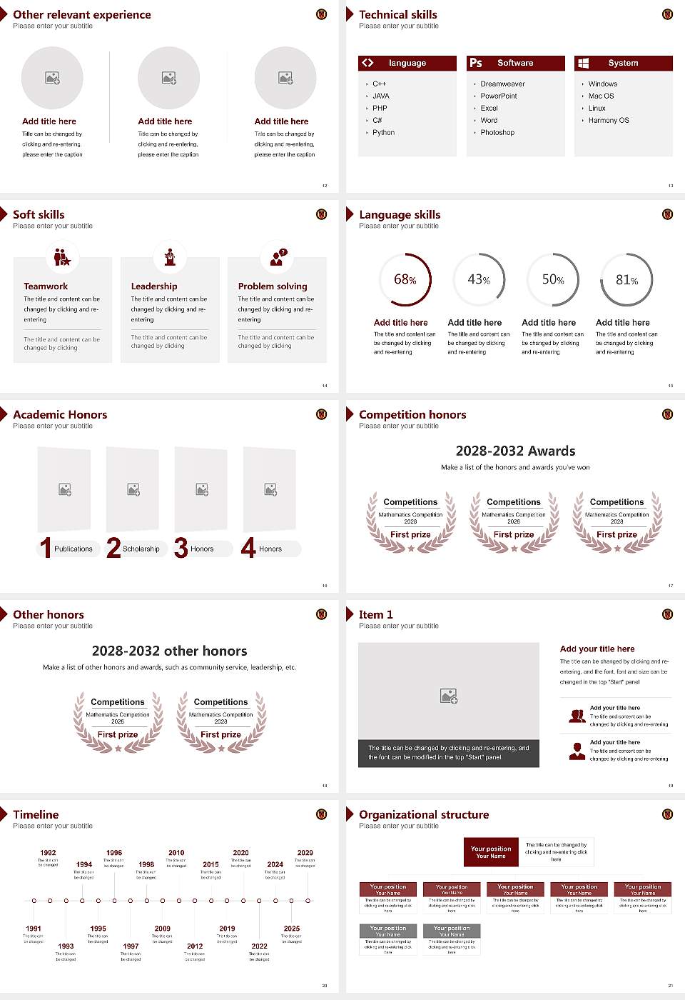 Thomas More College of Liberal Arts Resume PPT Template16:9 ratio PPT effect preview image3