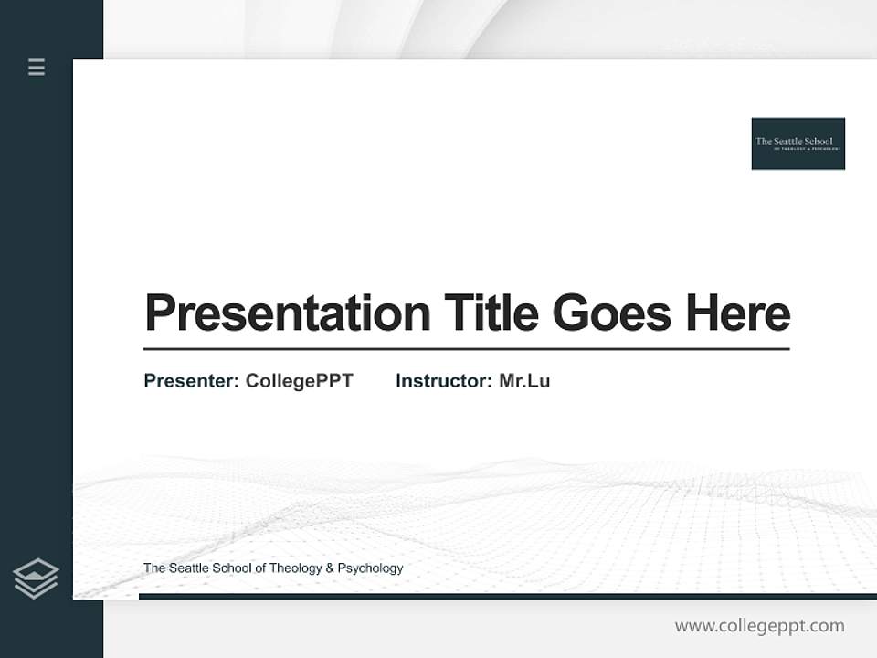 The Seattle School of Theology & Psychology Thesis Proposal/Graduation Defense PPT Template4:3 ratio PPT effect preview image5