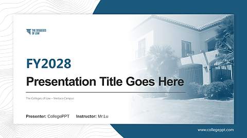 The Colleges of Law – Ventura Campus Academic Presentation/Research Findings Report PPT Template
