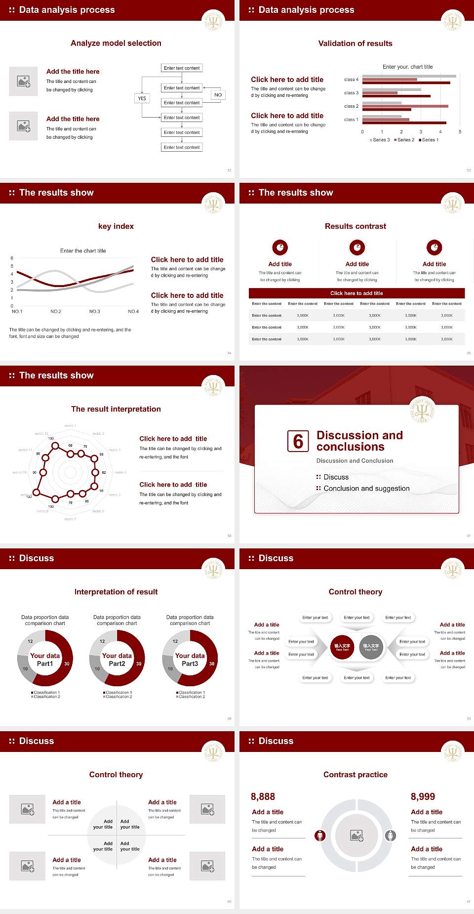 The Wright Institute Graduation Thesis Defense PPT Template4:3 ratio PPT effect preview image5