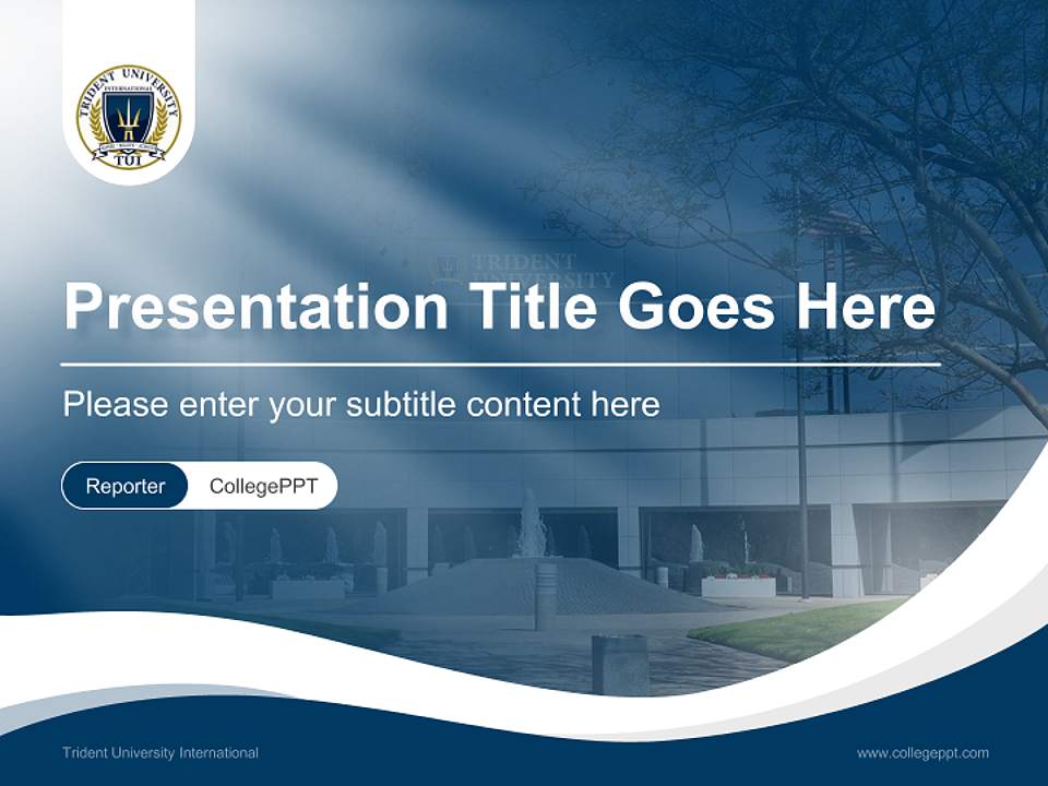 Trident University International Lecture Sharing and Networking Event PPT Template4:3 ratio PPT effect preview image4