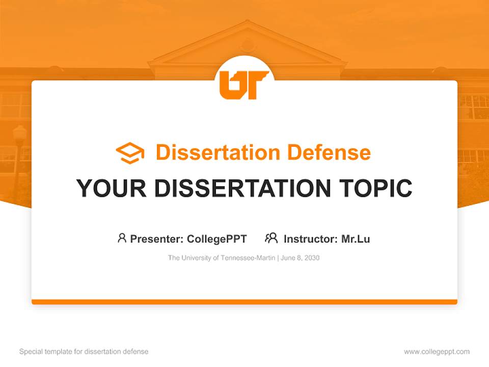 The University of Tennessee-Martin Graduation Thesis Defense PPT Template4:3 ratio PPT effect preview image7