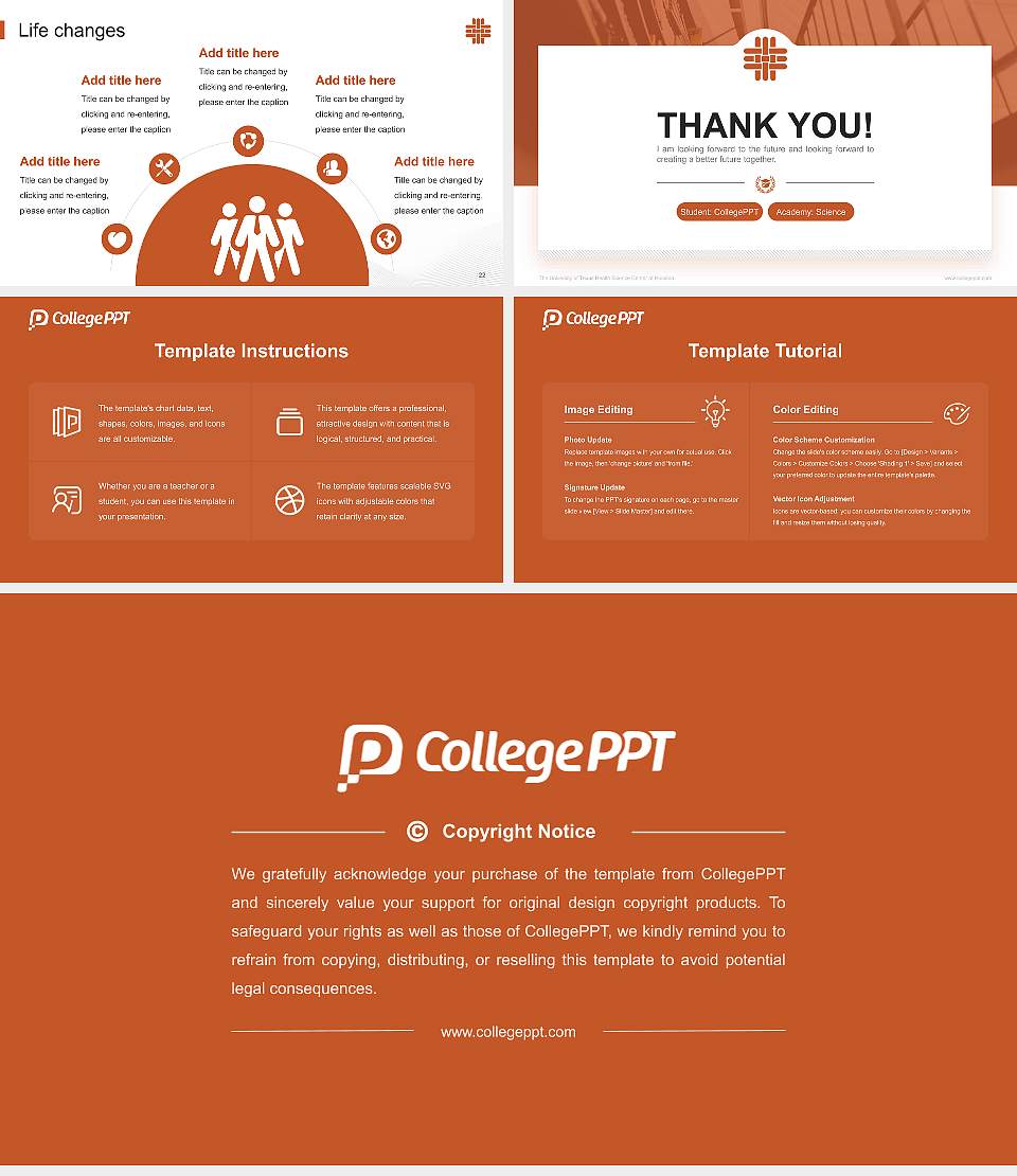 The University of Texas Health Science Center at Houston National Scholarship Defense PPT Template16:9 ratio PPT effect preview image4