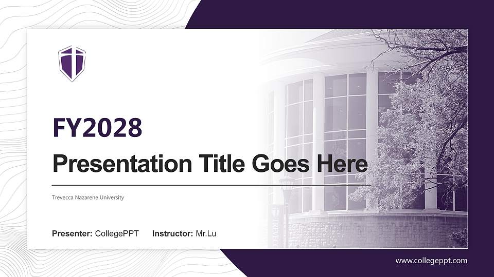 Trevecca Nazarene University Academic Presentation/Research Findings Report PPT Template16:9 ratio PPT effect preview image