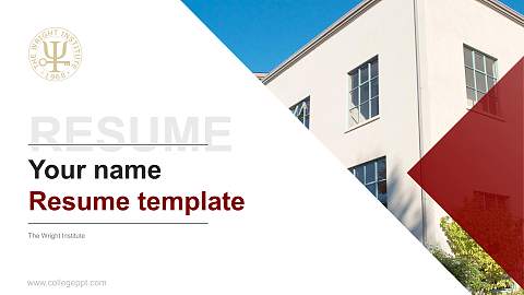 The Wright Institute Resume PPT Template