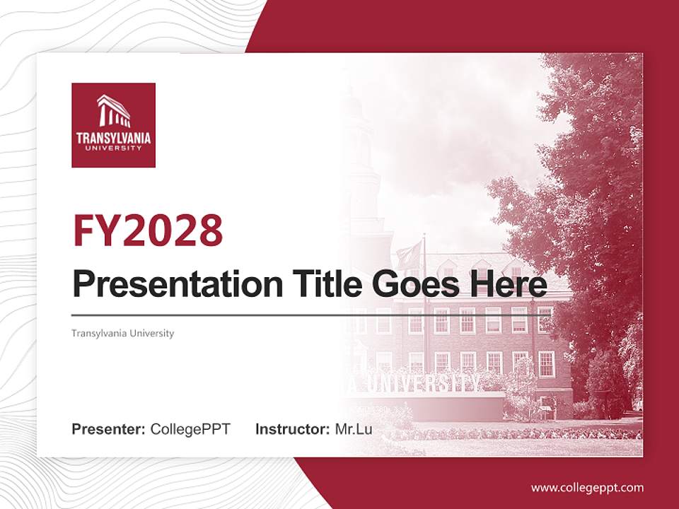 Transylvania University Academic Presentation/Research Findings Report PPT Template4:3 ratio PPT effect preview image5