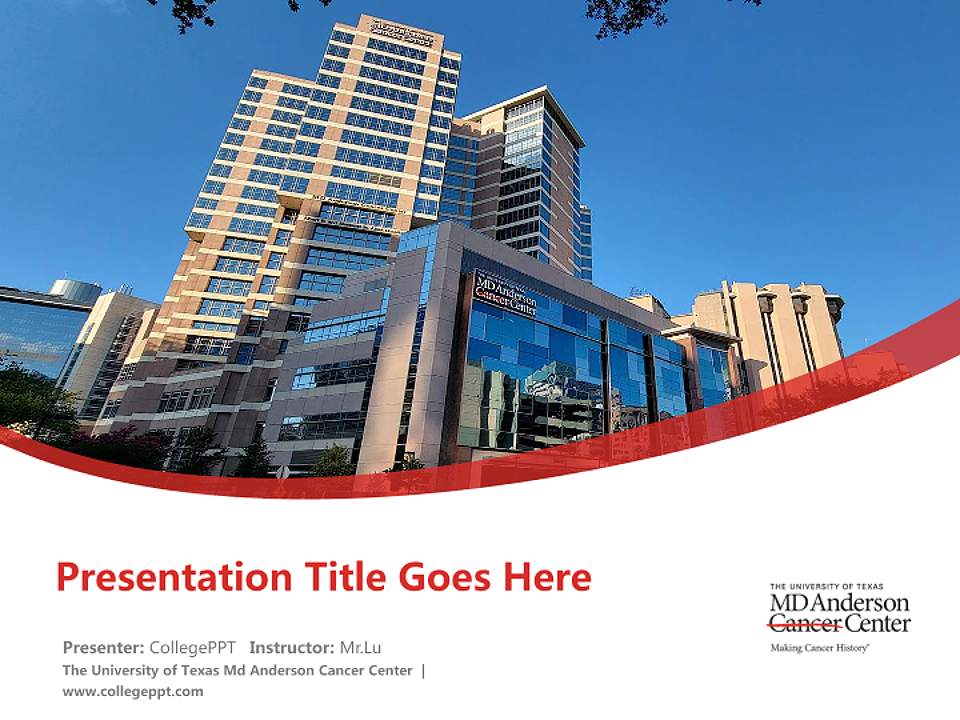 The University of Texas Md Anderson Cancer Center Course/Courseware Creation PPT Template4:3 ratio PPT effect preview image5