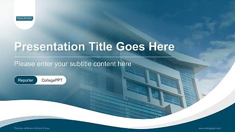 Thomas Jefferson School of Law Lecture Sharing and Networking Event PPT Template