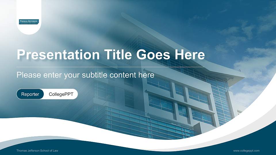 Thomas Jefferson School of Law Lecture Sharing and Networking Event PPT Template16:9 ratio PPT effect preview image