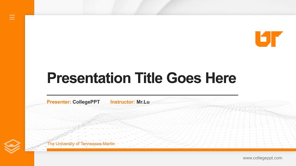 The University of Tennessee-Martin Thesis Proposal/Graduation Defense PPT Template16:9 ratio PPT effect preview image