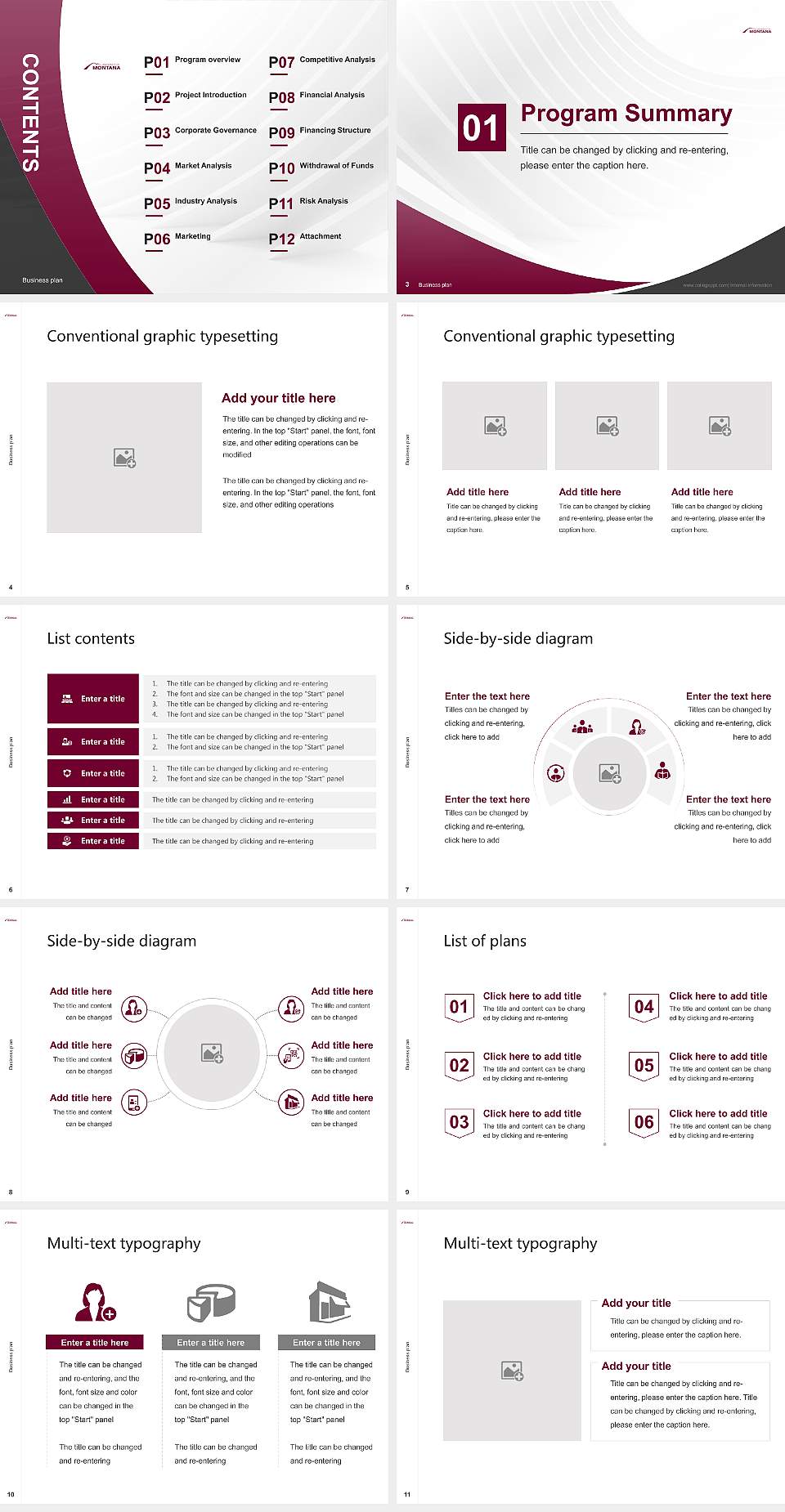 University of Montana Competition/Entrepreneurship Contest PPT Template4:3 ratio PPT effect preview image2