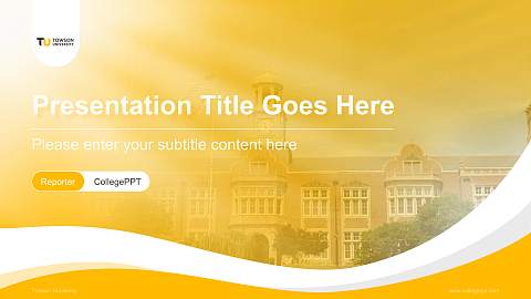 Towson University Lecture Sharing and Networking Event PPT Template