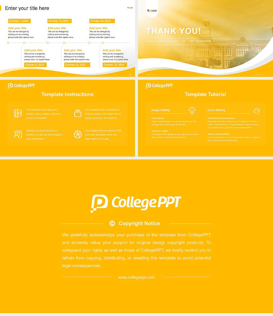 Towson University Lecture Sharing and Networking Event PPT Template16:9 ratio PPT effect preview image4