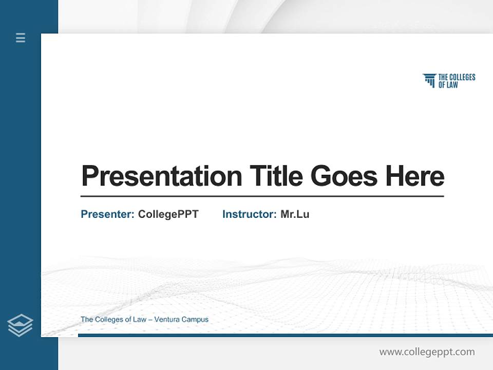 The Colleges of Law – Ventura Campus Thesis Proposal/Graduation Defense PPT Template4:3 ratio PPT effect preview image5