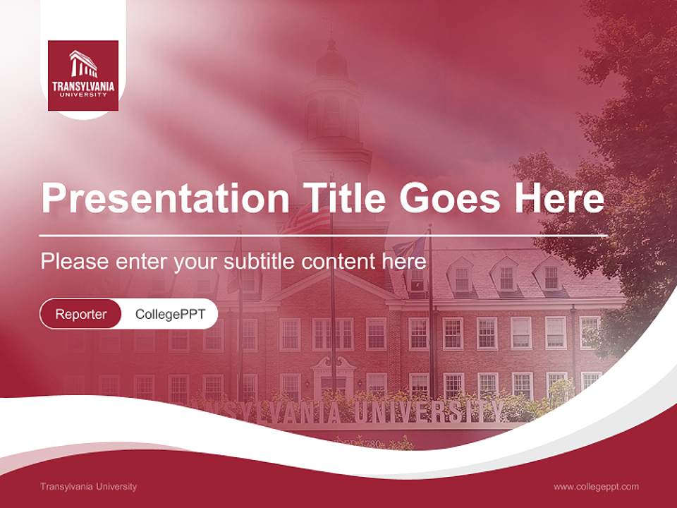Transylvania University Lecture Sharing and Networking Event PPT Template4:3 ratio PPT effect preview image4